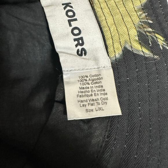 Tru Kolors Black Purple Tropical Hawaiian Floral Bucket Hat - Picture 4 of 6